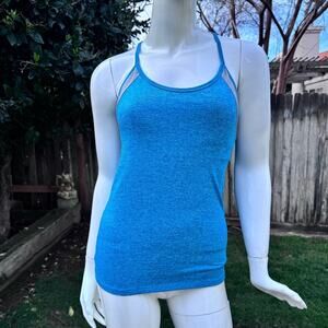 Patagonia Yoga Athletic Workout Tank Top Open Back Blue Women's Size Small